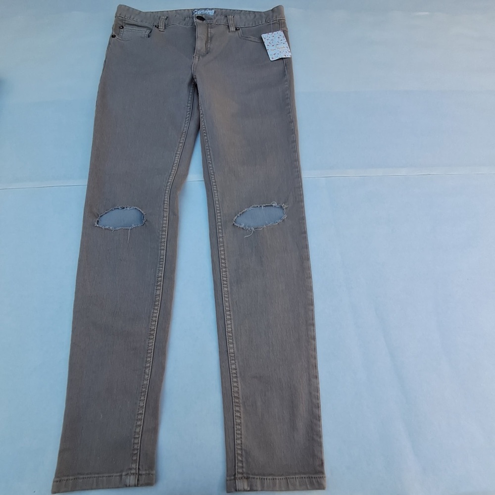 Free People Ripped High Rise Distressed Tan
Skinny Jeans  w29
